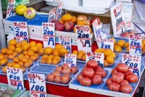 八百屋の店頭