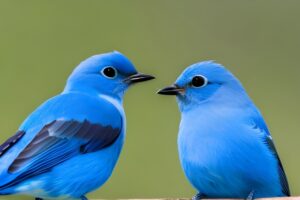 きれいな2羽の青い鳥