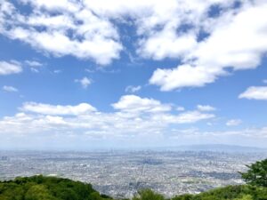 生駒山から見る大阪平野