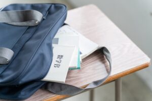 カバンの中に入っている数学Bの教科書