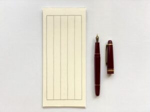 万年筆と一筆箋