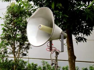 拡声器のような形のスピーカー